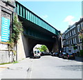 TQ2484 : West side of Iverson Road railway viaduct, London NW6 by Jaggery