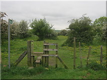 NZ3342 : Stile in Sherburn Hill for footpath to Shadforth by peter robinson