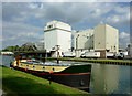 Moored boat and flour mill near Frampton on Severn