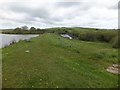 The dam for Lower Tamar Lake and the spillway