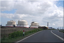 TQ8575 : Gas storage tanks, Isle of Grain by N Chadwick