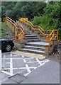 Oxshott station: stairway by the station car park