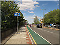 New cycle lane on Woolwich Road