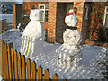 Snow figures at Corner Cottage