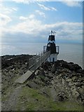 ST4677 : The lighthouse at Battery Point, Portishead by Steve  Fareham
