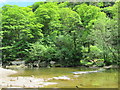 Natural weir on the River Allen below Raven Crag