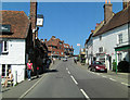 Goudhurst High Street passes the Vine Inn