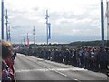 NT9952 : Crowds lining the Royal Tweed Bridge - Olympic torch relay (3) by Graham Robson