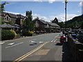 SH7956 : Betws Y Coed railway station shops by Richard Hoare