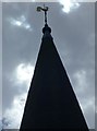 The spire and weathercock on Hawley