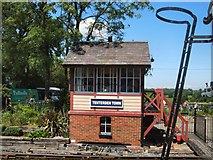 TQ8833 : Signal box - Tenterden Town Station by Paul Gillett