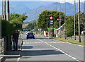 North along the A496 Ffordd Morfa in Harlech