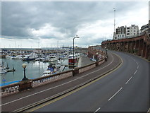TR3864 : Ramsgate: the B2054 reaches the harbour by Chris Downer