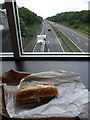 Gillingham: a snack and a motorway view