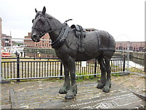 SJ3389 : The Liverpool Carters Working Horse Monument by Leslie