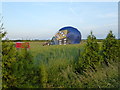 TL3995 : Hot air balloon deflating near March by Richard Humphrey