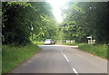 Bend and road junction near Milnthorpe Lodge