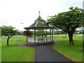 Grade II listed bandstand in Carmarthen Park 