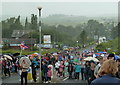 Crowds waiting for the Olympic torch, Bolsover