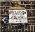 Boundary marker, near City Road