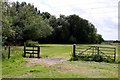 Stile and gateway on the footpath