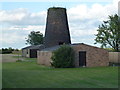 TL5383 : Old mill tower near Little Downham by Richard Humphrey