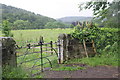 Gateway and footpath stile south of the village