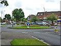 Roundabout in Moseley at junction of Wake Green Road with Swanshurst Lane and Cole Bank Road