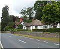 A bungalow and Maescelyn Lodge west of Crickhowell