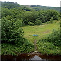 Bench on the west bank of the Taff, Merthyr Vale