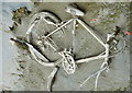 An ex-bicycle in the mud of Faversham Creek