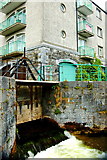 M2925 : Galway - River Corrib Walk - Dam & Building by Joseph Mischyshyn