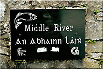 M2925 : Galway - River Corrib Walk - Sign at Canal & Dam by Joseph Mischyshyn