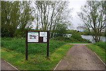 TQ7059 : Information board, Leybourne Lakes by N Chadwick