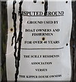 W6450 : "Disputed Ground" sign, Scilly, Kinsale Harbour by David Hawgood