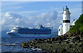 NS2075 : Caribbean Princess passing Cloch Lighthouse by Thomas Nugent