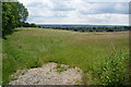 Open grassy field above Canterbury