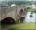 Northern side of Grade II* listed Usk Bridge, Usk