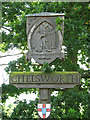 Chelsworth village sign (close-up)