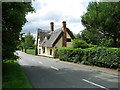 Thatched cottage beside the B1115 road