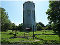 Water tower and masts on Old Willingdon Road