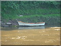 Small boat moored on the Wye near Redbrook