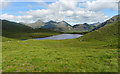 NG9116 : Grass above Loch Coire nan Crogachan by Julian Paren