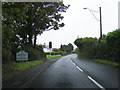 Boverton Road at Boverton village boundary