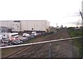 Metrolink line crosses over mainline into Victoria station