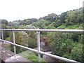 The River Irk from Metrolink viaduct at Monsall