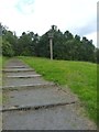 Beacon brazier beside the path onto Darby