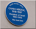 J3375 : Chaim Herzog plaque, Belfast by Albert Bridge