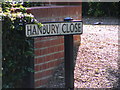 TM3876 : Hanbury Close sign by Geographer