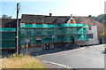 Scaffolding on Grade II listed The Priory, Dursley